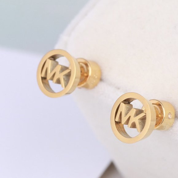 Michael Kors Metal Hollow Round Earrings - Picture 1 of 7